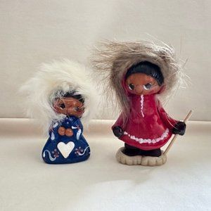 Vintage Handmade Eskimo Figurines
